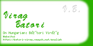 virag batori business card